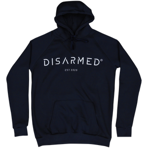 Oversize 3D Embroidered Hoodie - Navy Blue